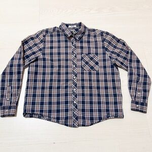 Rockies Mens Plaid Pearl Snap Cotton Button Down Size‎ Large Western Cowboy